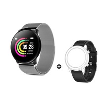 smartwatch si bratara fitness 2 in 1 smartvibe fit full metalic notificari apelurimesaje 122quot full touch oled display functie oximetru spo2 monitorizare ritm cardiac si tensiune arteriala pedometru argintiu stainless steel  curea silicon bonus imagen 48_0_
0