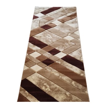 Traversa Firuze , model Romb, Bej/Maro, drept, 80 x 300 cm Traversa Firuze , model Romb, Bej/Maro, drept, 80 x 300 cm