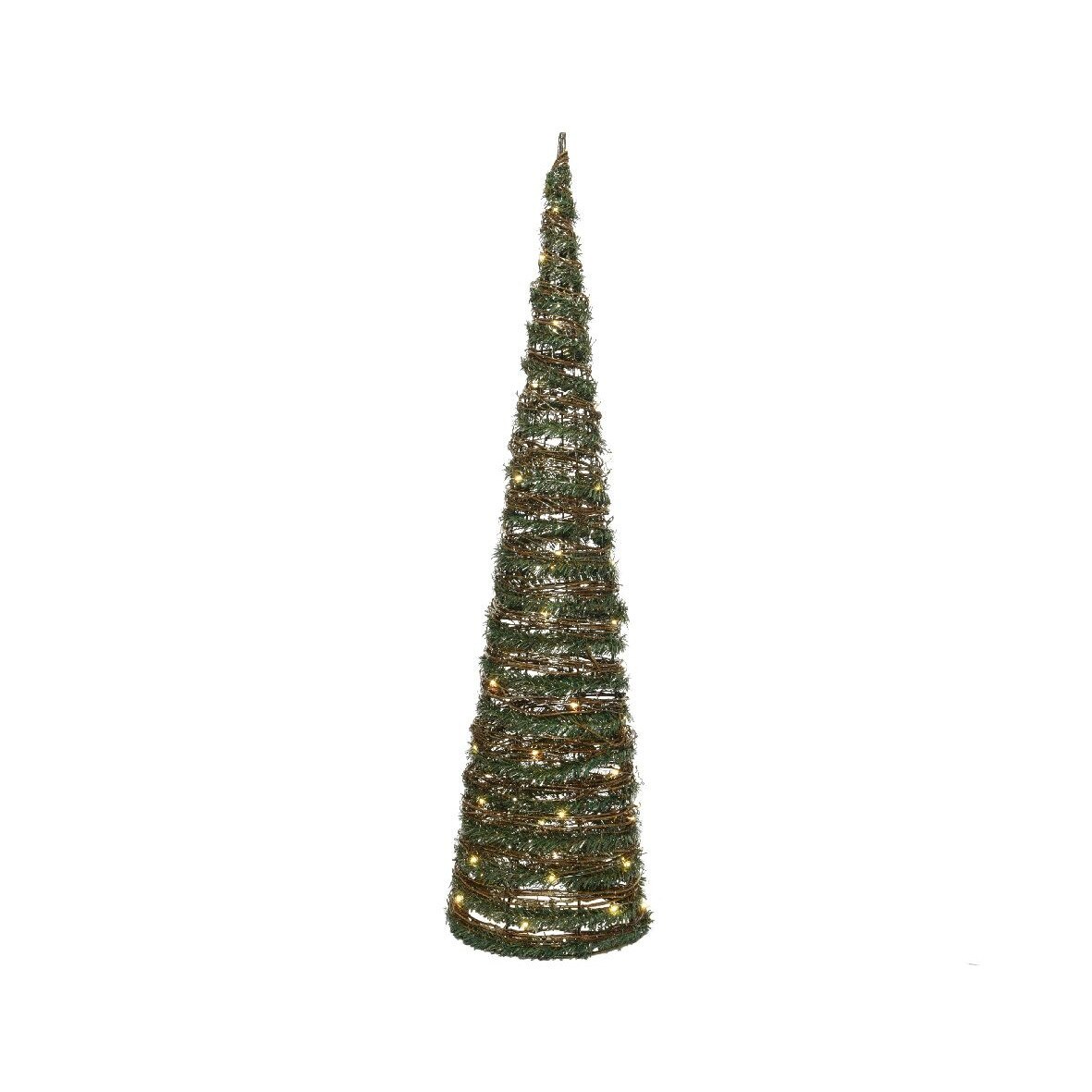 Brad din crengi ratan, 19x60 cm, 40Led