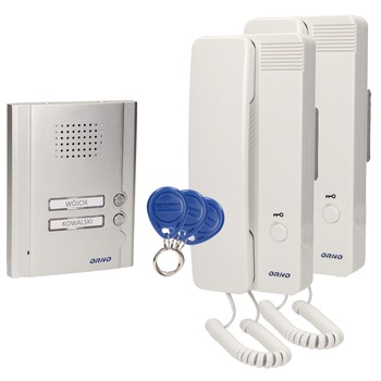 Interfon pentru doua familii VIRONE MALO MULTI ORNO DP-15, deschidere cu ajutorul etichetelor de proximitate Interfon pentru doua familii VIRONE MALO MULTI ORNO DP-15, deschidere cu ajutorul etichetelor de proximitate