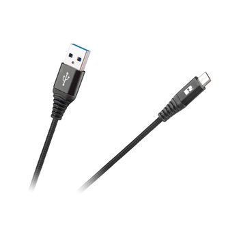 Cablu USB - micro USB Rebel 100 cm, negru Cablu USB - micro USB Rebel 100 cm, negru