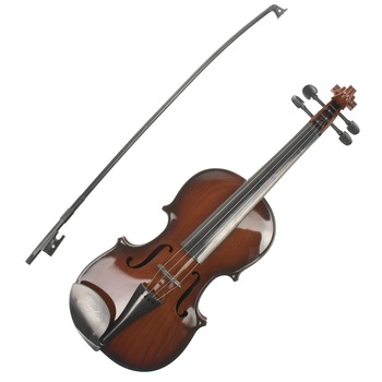 Vioara de jucarie cu baterii, maro inchis din PVC, 50 de cm - 37101 Vioara de jucarie cu baterii, maro inchis din PVC, 50 de cm - 37101