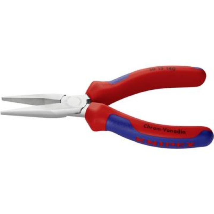 Hosszúcsőrű fogó 140 mm, hosszú, lapos, fogazott pofa, Knipex 30 15 140 (30 15 140)