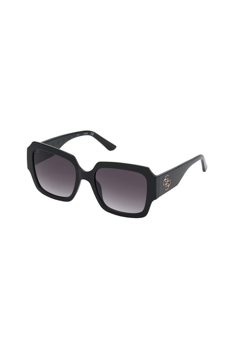GUESS, Ochelari de soare patrati supradimensionati, 54-19-140, Negru