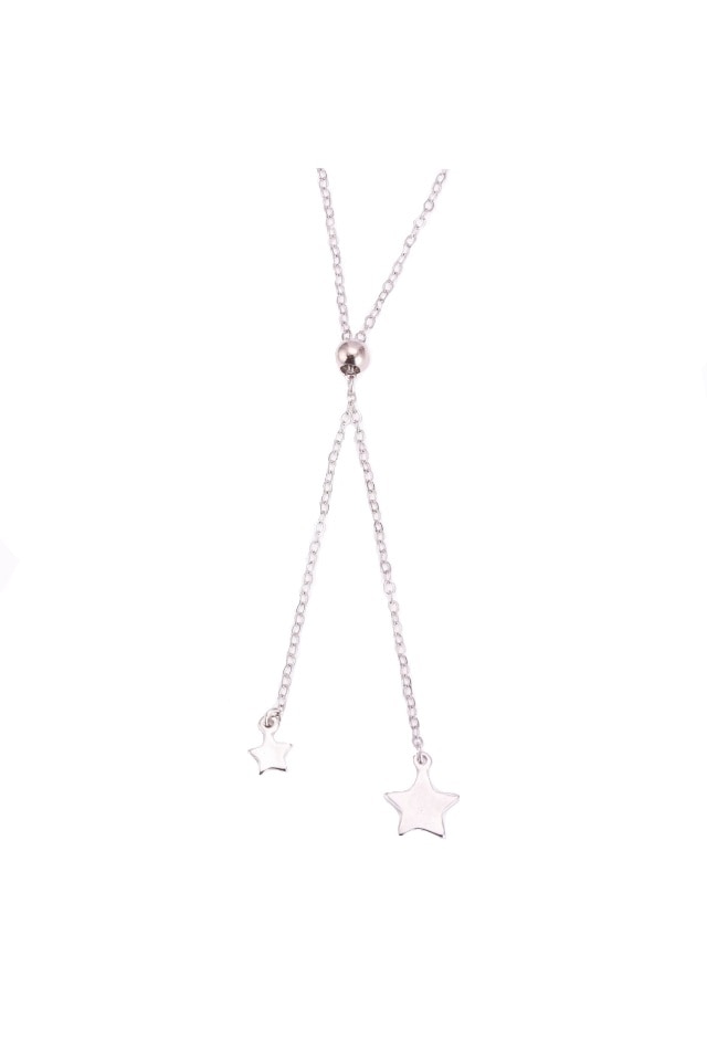 Lant din argint 925 Lovely stars cu 2 pandantive in forma de stea , 40 cm, ideal cadou, aniversare, sarbatori