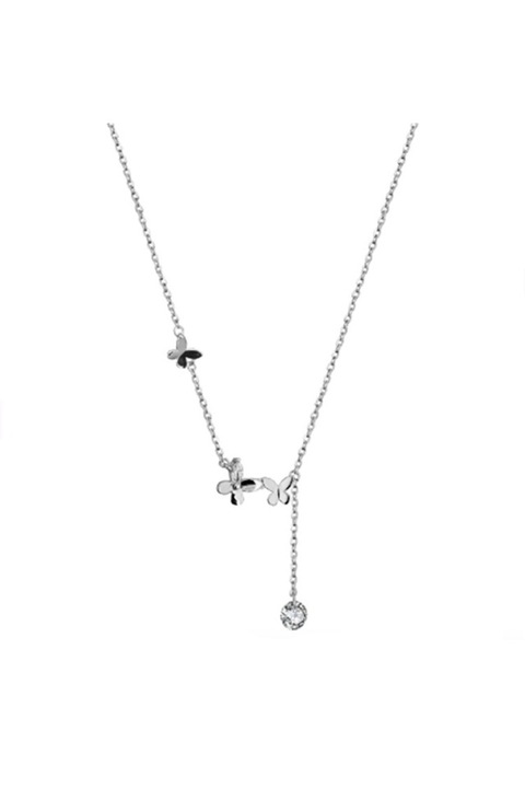 Lant din argint 925 Lovely Butterfly cu pandantiv in forma de fluture, 40 cm, ideal cadou, aniversare, sarbatori