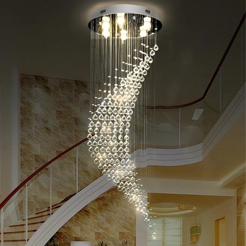 Candelabru Modern K9 Crystal Spiral Raindrops iluminat cu LED TotulPerfect ruihe23/400 Candelabru Modern K9 Crystal Spiral Raindrops iluminat cu LED TotulPerfect ruihe23/400