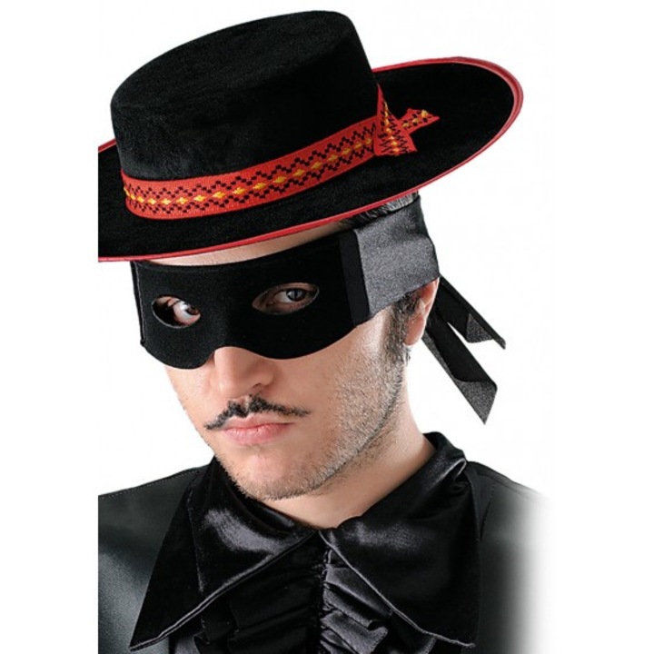 Zorro party maszk, fekete, univerzális