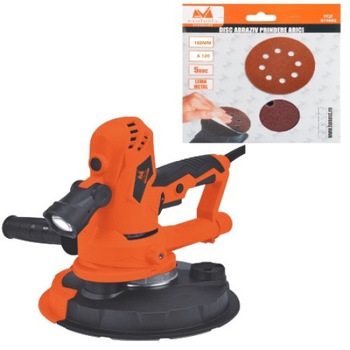 Pachet Slefuitor pentru pereti Evotools, 710 W, 180 mm + 5 Discuri abrazive ,prindere arici cu 8 gauri granulatie 120 Pachet Slefuitor pentru pereti Evotools, 710 W, 180 mm + 5 Discuri abrazive ,prindere arici cu 8 gauri granulatie 120