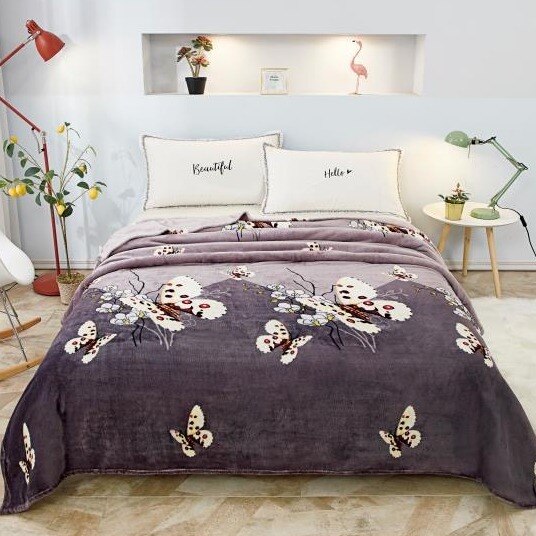 Patura cocolino moale cu model pat dublu 200X235cm culori vii FN50