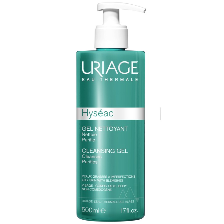 Почистващ гел Uriage Hyseac, За склонна към омазняване кожа, 500 мл
