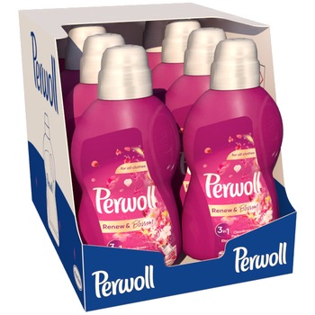 Pachet promo Detergent lichid Perwoll Renew & Blossom, 240 spalari, 8x1.8l