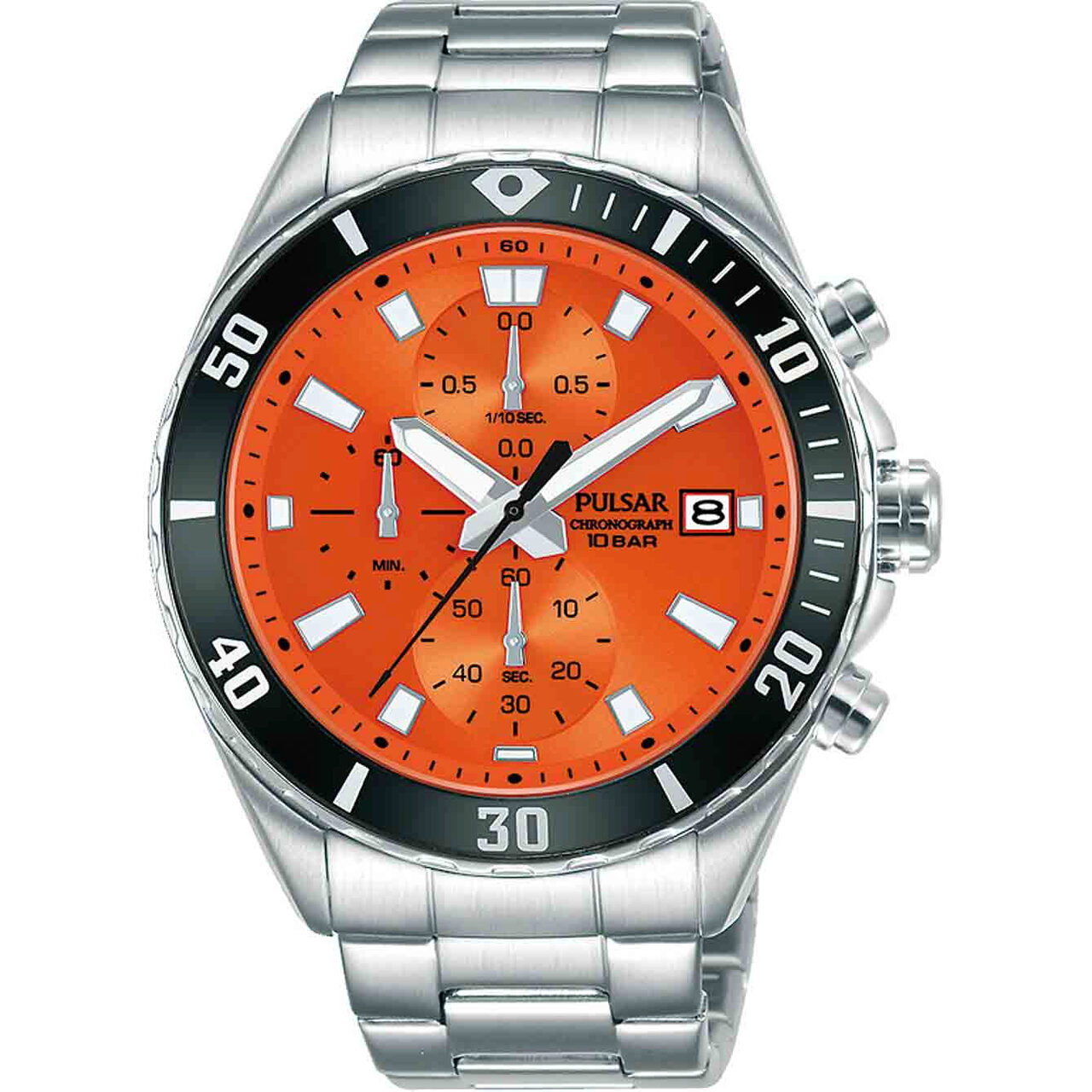 Ceas barbatesc Pulsar PM3193X1, Quartz, 45mm, 10ATM, Argintiu