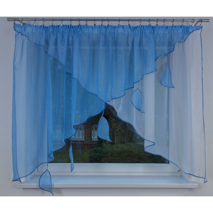 Készre varrt függöny Görögország, 300 x 140 cm, Kék