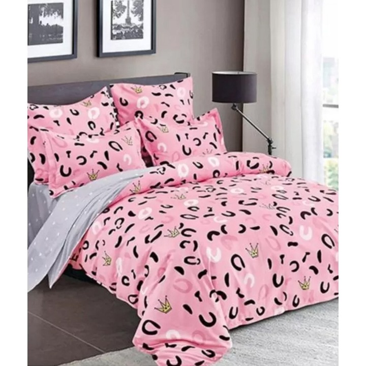 Спален комплект TM Pink Spots, Фин памук, 6 части