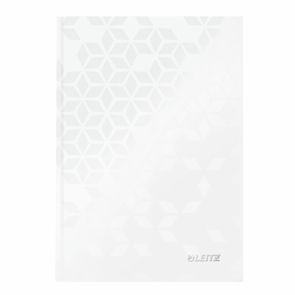 Caiet de birou Leitz WOW, A5, coperta dura, 80 file, matematica, alb