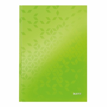 Caiet de birou Leitz WOW, A4, coperta dura, 80 file, matematica, lime Caiet de birou Leitz WOW, A4, coperta dura, 80 file, matematica, lime