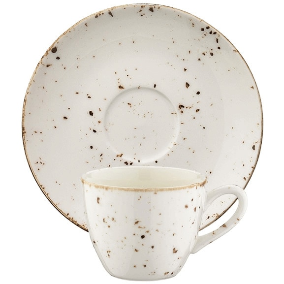 Set ceasca cu farfurioara espresso Bonna Grain portelan 70ml