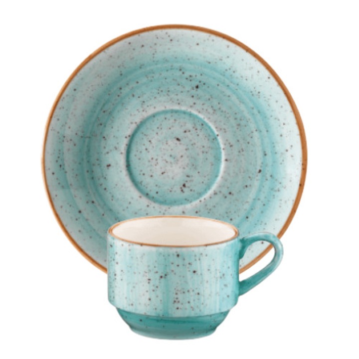 Set ceasca cu farfurioara pentru cafea Bonna Aqua 80ml