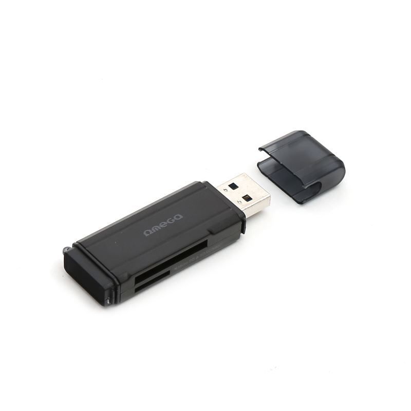 Cititor Card-uri USB 3.0, Omega 43521 , microSDHC/SDHC/SDXC, negru