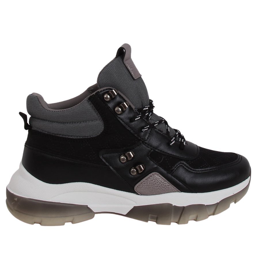 Pantofi sport Inello, black, Alb/Negru/Gri