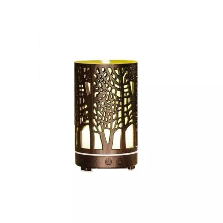 Umidificator ultrasunete SIKS® cu LED multicolor, lemn, 200ml