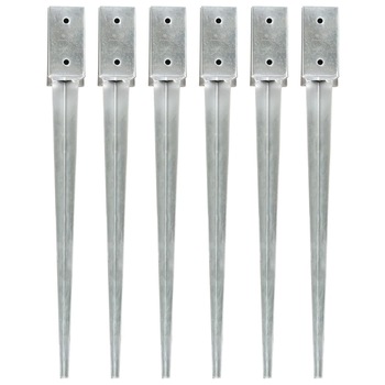 Set de 6 tarusi de sol, vidaXL, Otel, 7 x 7 x 75 cm Set de 6 tarusi de sol, vidaXL, Otel, 7 x 7 x 75 cm