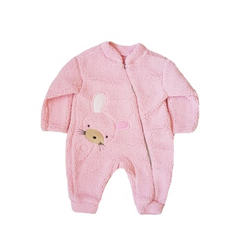 Combinezon plusat fetite, Ursulet, varsta 9-12 luni, 80 cm, Roz Combinezon plusat fetite, Ursulet, varsta 9-12 luni, 80 cm, Roz