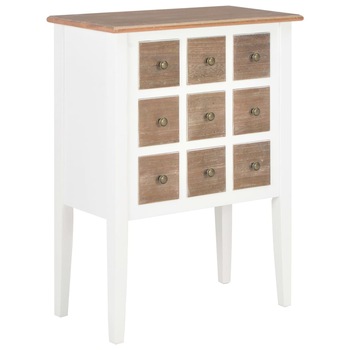 Comoda vidaXL, Lemn, 54 x 30 x 80 cm, Alb Comoda vidaXL, Lemn, 54 x 30 x 80 cm, Alb