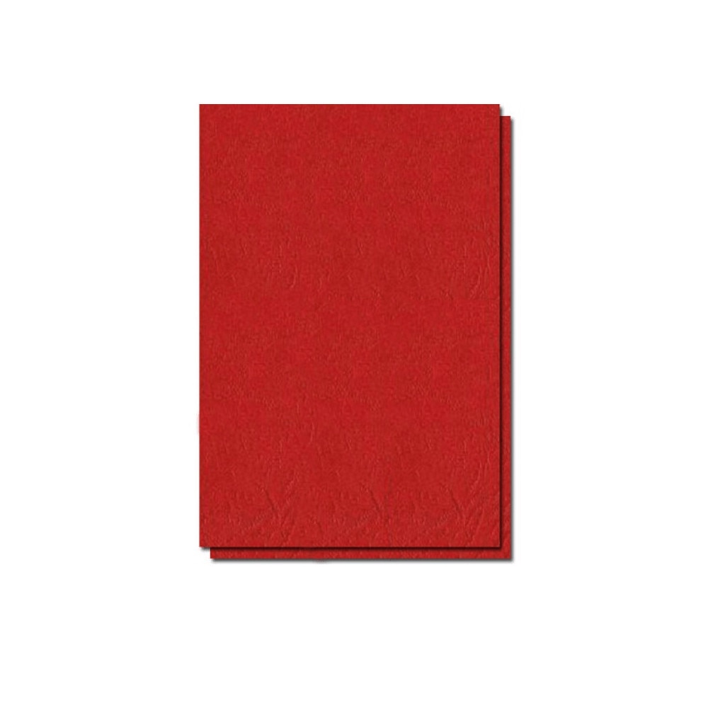 Coperti carton, A4, 210 gr, imitatie piele, rosu, 100 bucati/top