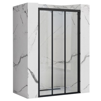 Paravan de dus Rea Alex-805 Black 100, Sticla securizata, 190 x 91,5-101,5 cm, Transparent/Negru Paravan de dus Rea Alex-805 Black 100, Sticla securizata, 190 x 91,5-101,5 cm, Transparent/Negru