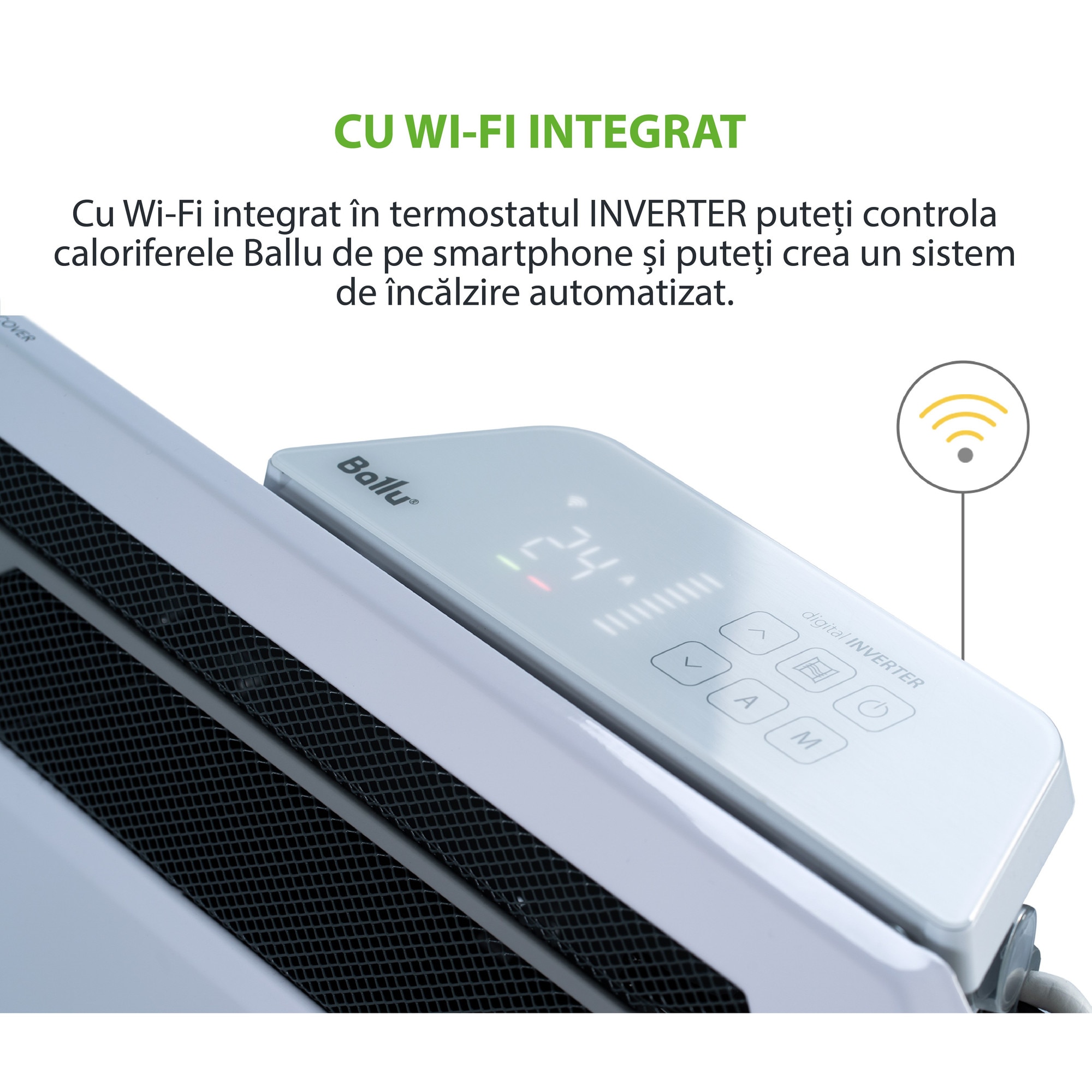 Convector electric Rapid de 1500 W cu Inverter si Wi-Fi - eMAG.ro