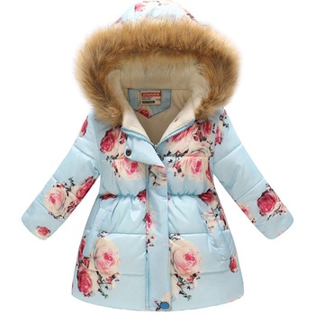 Haina iarna bleu cu flori, Bleu Haina iarna bleu cu flori, Bleu