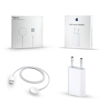 Kit incarcare Magnetic Apple cu Incarcator Apple A1400, MU9G2ZE/A+MD813ZM/A, pentru seriile 1 / 2 / 3 / 4/ 5 / 6 / SE Kit incarcare Magnetic Apple cu Incarcator Apple A1400, MU9G2ZE/A+MD813ZM/A, pentru seriile 1 / 2 / 3 / 4/ 5 / 6 / SE