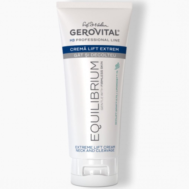 Крем Lift-Extrem Gerovital H3 Equilibrium, За шия и деколте, 200 мл