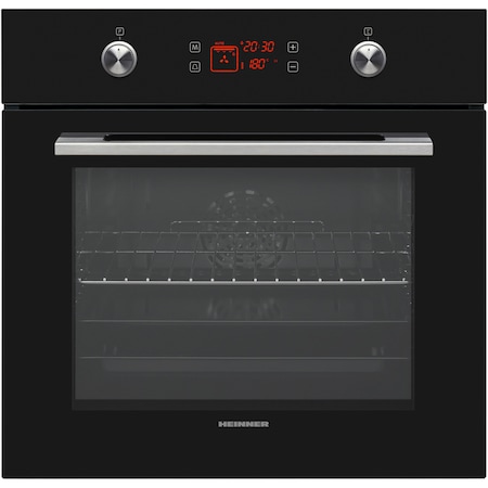 Cuptor incorporabil Heinner HBO-V6510GCDRC-GBK, 69 L, 10 functii, Multifunctional, Grill, Ventilatie, Blocare display, Timer, Display touch, Functie dezghetare, Pereti catalitici, Butoane pop-up, Clasa A, Sticla neagra