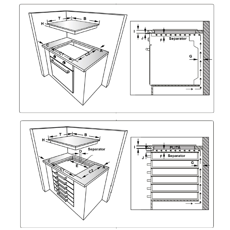 Plita incorporabila Heinner HBH-V4IWFSCIX, Gaz, 4 arzatoare