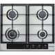 Plita incorporabila Heinner HBH-V4IWFFCIX, Gaz, 4 arzatoare, Arzator wok, Aprindere electrica integrata, 58 cm, Inox