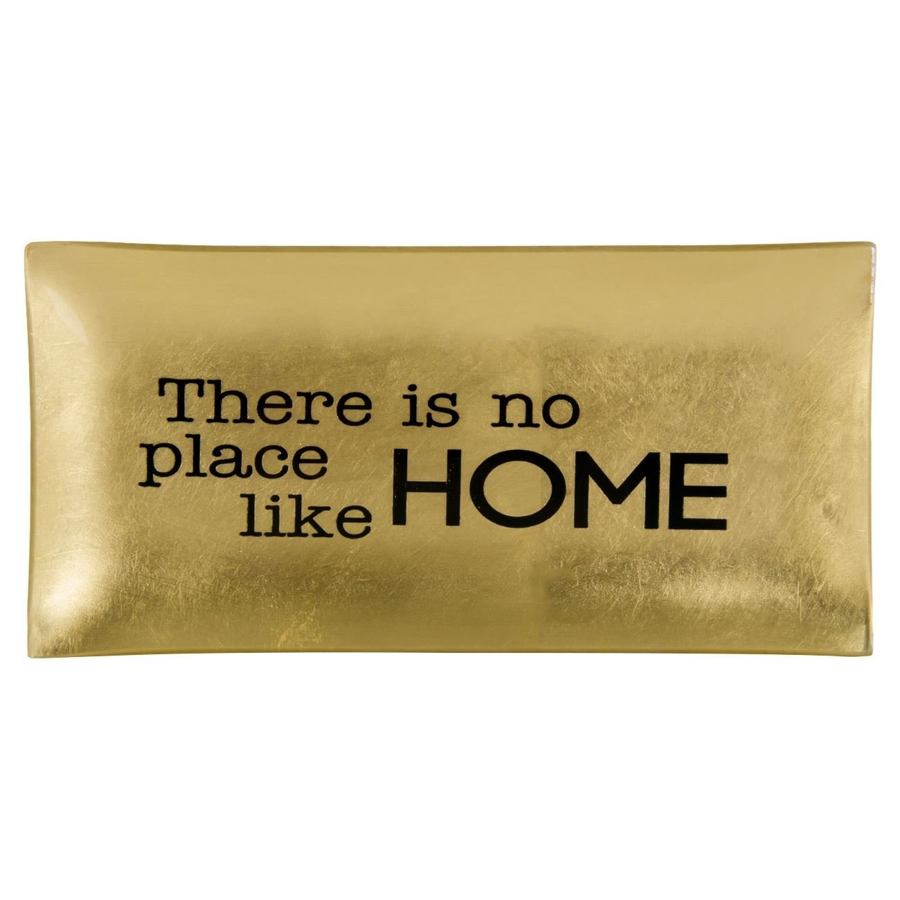 Suport lumanare plat, auriu cu negru, cu mesaj,21cm