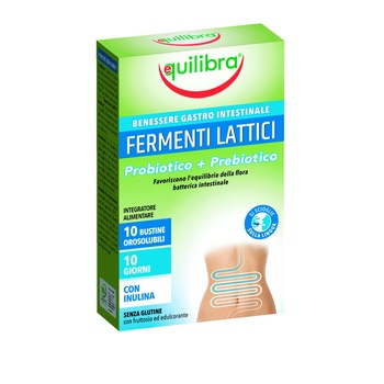 Fermenti lactici, Supliment alimentar pentru echilibrul florei gastro-intestinale, 10 plicuri, 18 g Fermenti lactici, Supliment alimentar pentru echilibrul florei gastro-intestinale, 10 plicuri, 18 g