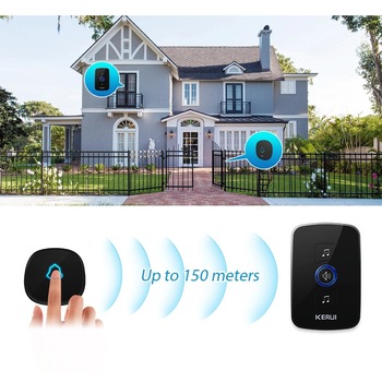 Sonerie Fara Fir / Wireless Smart eOptima® M525 Kerui, Distanta 150m, Alimentata Priza Home, Volum Ajustabil, 32 Melodii, Buton WaterProof, Negru Sonerie Fara Fir / Wireless Smart eOptima® M525 Kerui, Distanta 150m, Alimentata Priza Home, Volum Ajustabil, 32 Melodii, Buton WaterProof, Negru