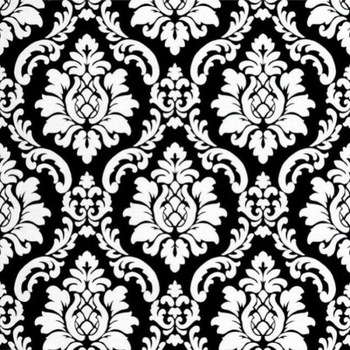 Tapet cu model barok alb pe fond negru lucios lavabil pentru dormitor 8521-40 marime 0.53cm x 10m Tapet cu model barok alb pe fond negru lucios lavabil pentru dormitor 8521-40 marime 0.53cm x 10m