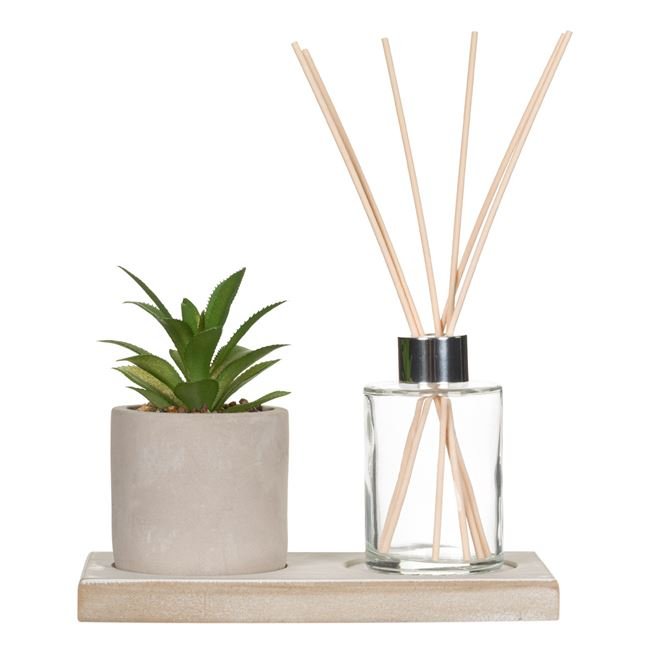 Ornament decorativ, multicolor, cu planta artificiala, 23 cm