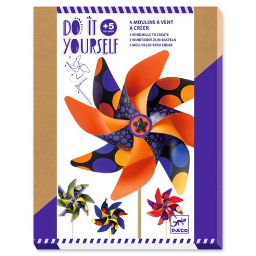 Set lucru manual Djeco moristi de vant buline colorate