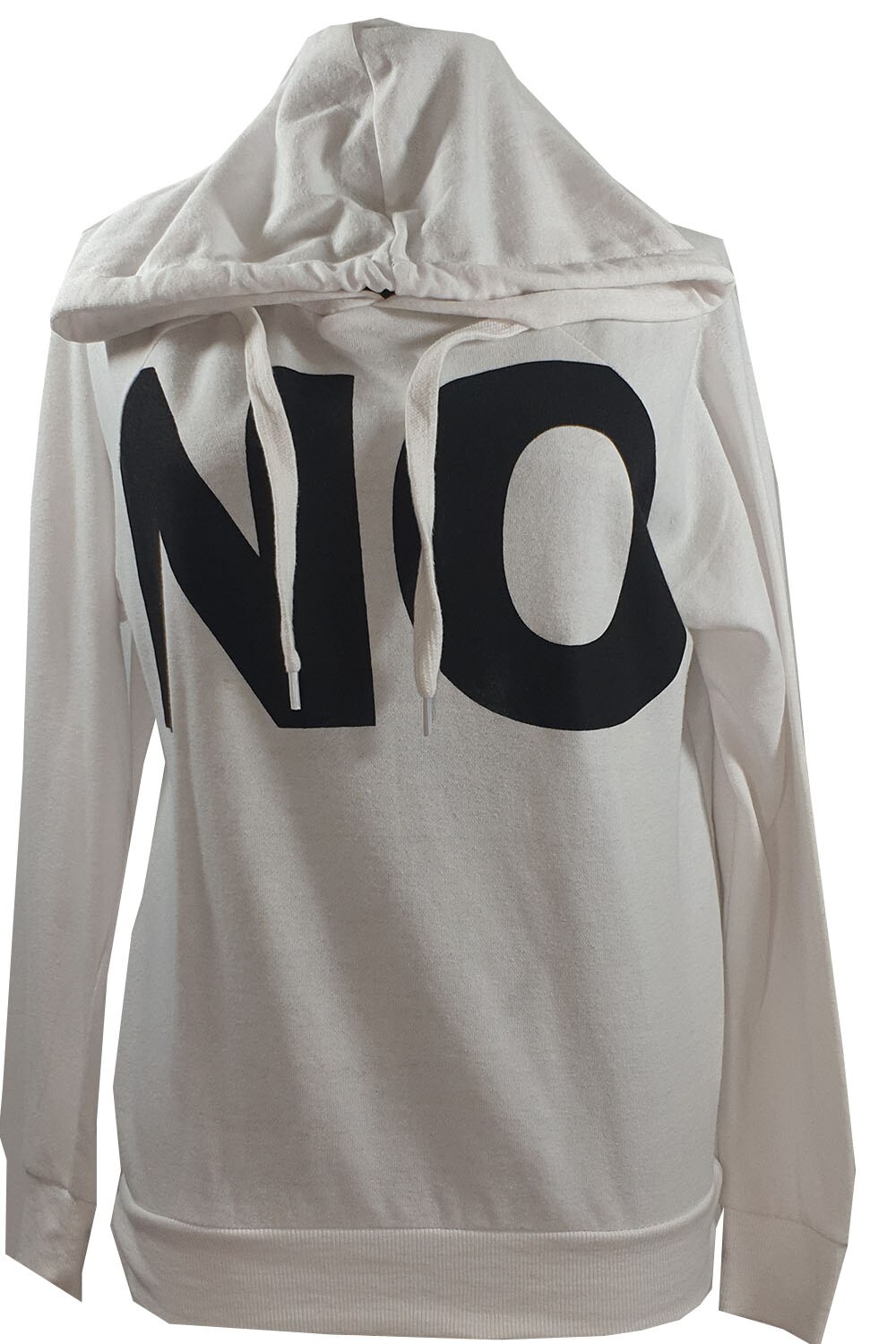 Hanorac dama Tally Weijl,alb cu imprimeu text, S