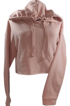 Hanorac dama Tally Weijl, roz cu snur la gluga, M Hanorac dama Tally Weijl, roz cu snur la gluga, M