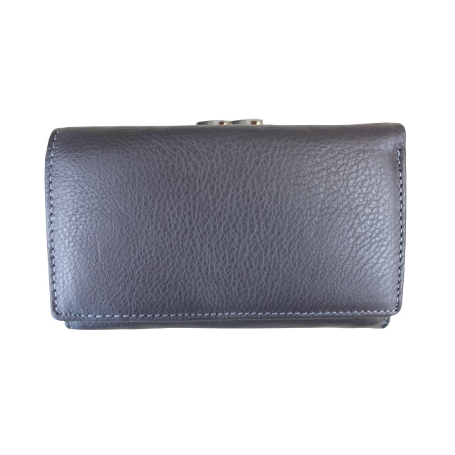 Portofel dama, din piele naturala, Hassion, 2155 Silver Gray