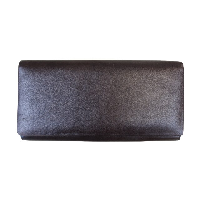 Portofel dama din piele naturala, Hassion, A01 Dark Coffee