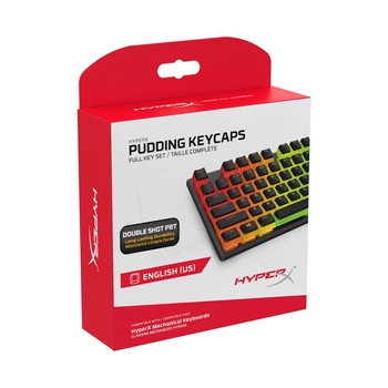 Kit butoane tastatura HyperX Pudding Black PBT, Layout US Kit butoane tastatura HyperX Pudding Black PBT, Layout US