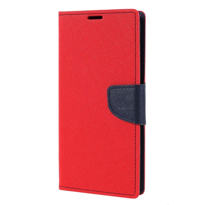 Калъф книжка Huawei P9 Lite (2016) - Fancy Book, магнитно закопчаване - Червен